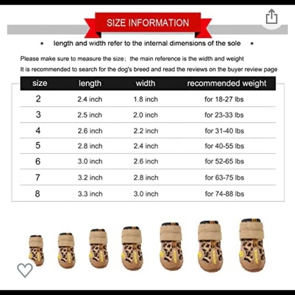 Leopard Print Waterproof Dog Boots Booties - Picture 5 of 8